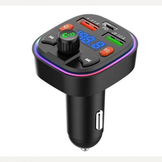 Bluetooth Radio Station Car Charger With RGB - shift-knoobs